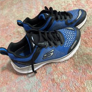 Skechers Blue and Black Sneakers with Mesh Upper